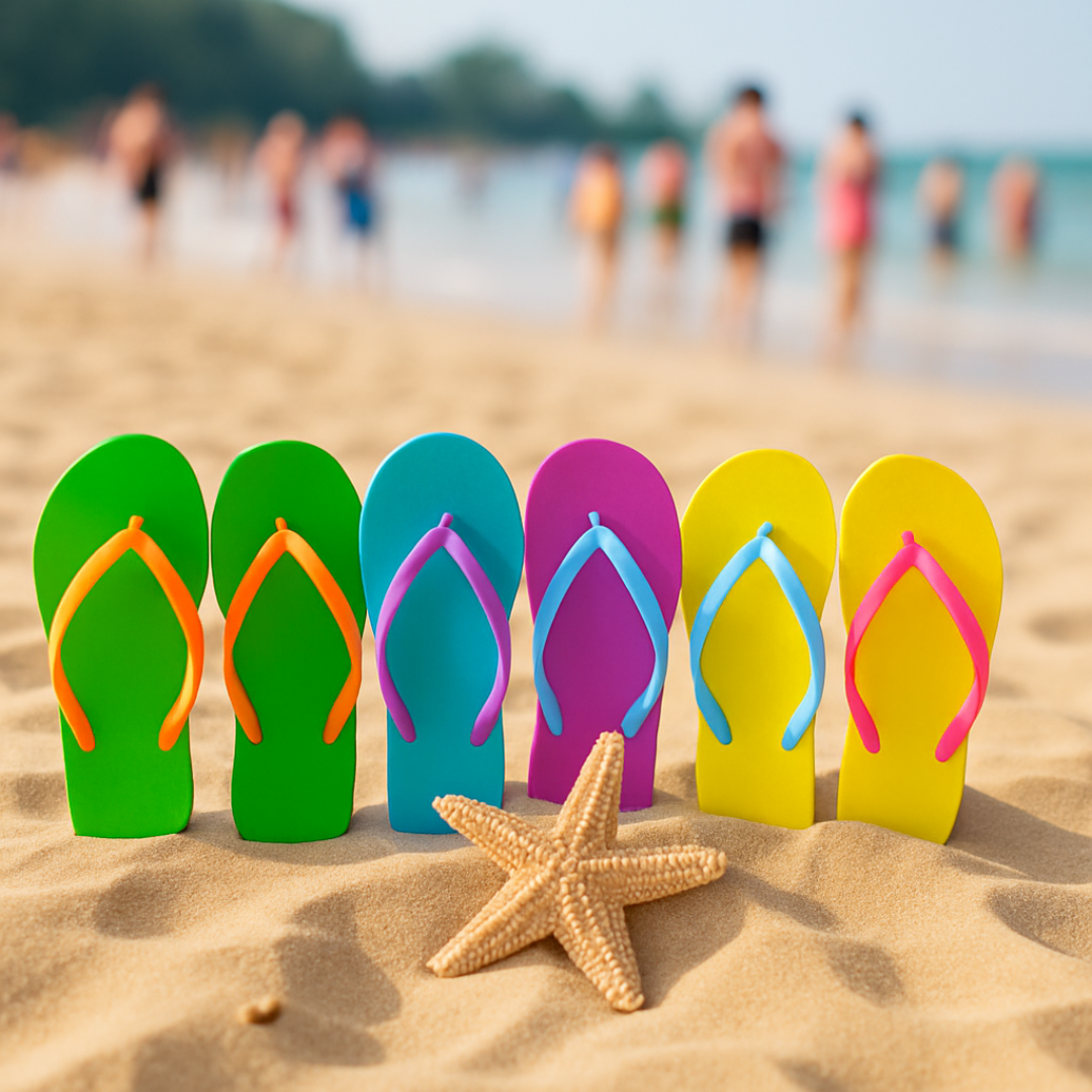 Flip flops on the beach Flip flops on the beach